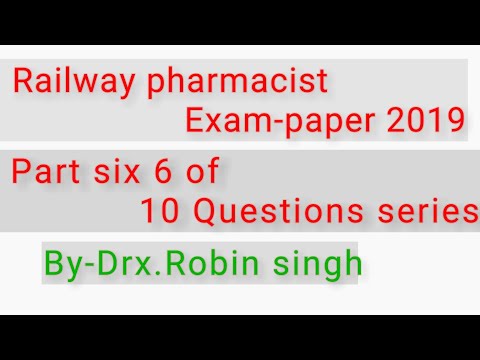 #Railway_pharmacist_exam #july2019_part_6 By-#Drx_Robin_singh