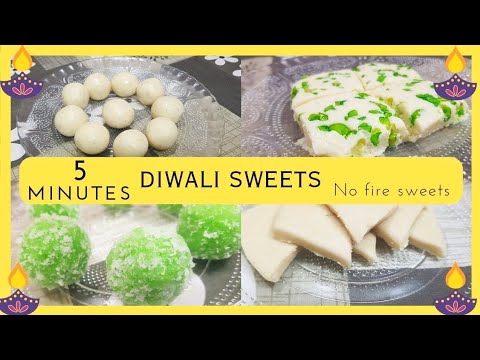 Make 4 types of delicious sweets in 5 minutes without burning gas during this diwali