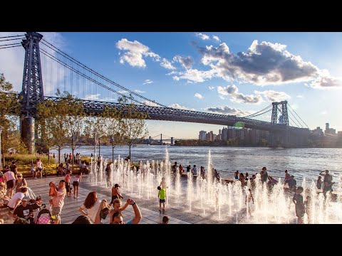 Domino Park | Williamsburg | Brooklyn | 4K Walk New York (July 2022)