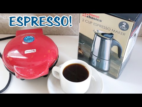 Making Espresso With A Dash Mini Griddle! ☕ Home Basics Espresso Maker Instructions ☕ Moka Pot