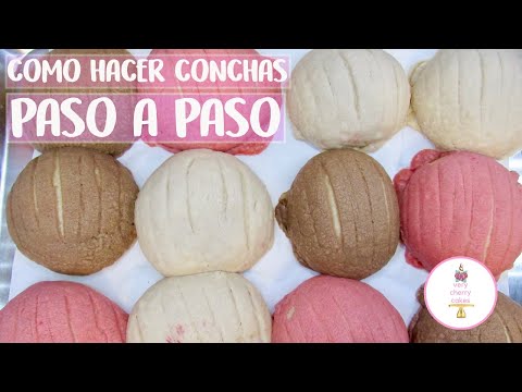 COMO HACER CONCHAS | Y CUBIERTO DE CONCHAS DE FRESA CHOCOLATE Y VAINILLA