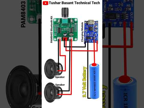 10 Watt Bluetooth Module Kit Connection DIY Project #shorts