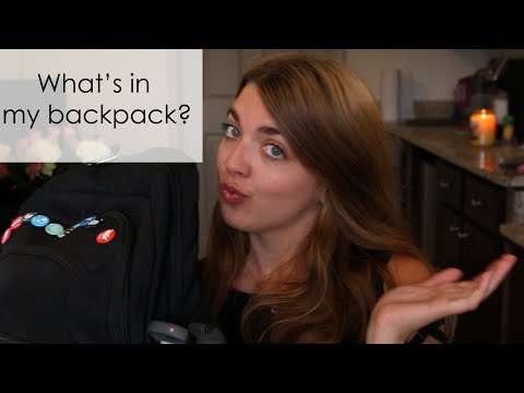 What's in My College Backpack