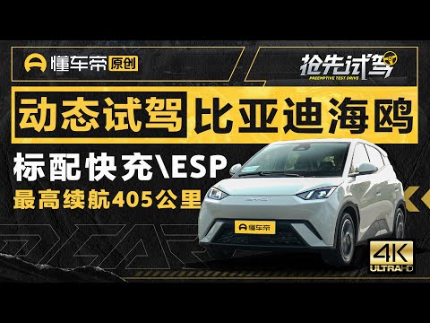 最高续航405公里，全系标配ESP/快充，试驾比亚迪海鸥