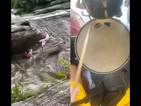 guy slips and dies #funny #comedy #waterfall #hiking #outdoors #drums #eminemfanpage #rockband