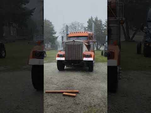 Pollen is finally being washed off the kenworth. First rain of March! #kenworthw900 #kenworth #w900