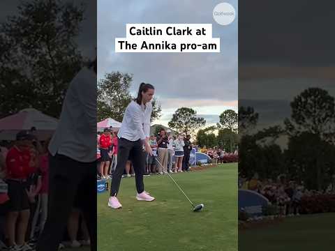 Caitlin Clark drew fans off the court and onto the fairway at The Annika pro-am #golf #caitlinclark