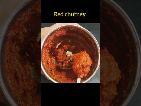 Red chutney recipe for masala dosa😋👌/ Masala 🥵Chutney for masala dosa #shorts #redchutney