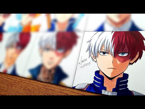 Drawing TODOROKI as 12 different ANIMES CHARACTERS