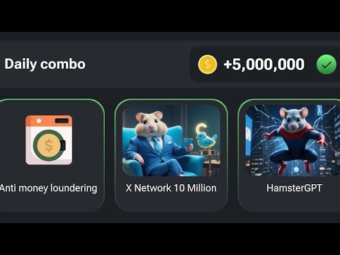 4 September Hamaster Kombat Daily Combo Card Today 5M Coins || hamster kombat daily combo today 🐹