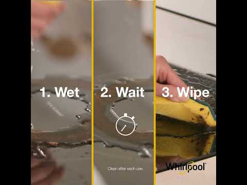 Wet, Wait, Wipe | Whirlpool® WipeClean™ Coating #whirlpoolappliances #cooking #kitchen