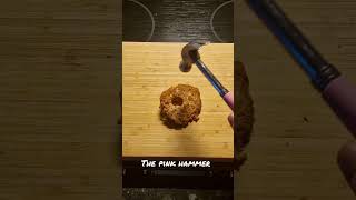 The Pink Hammer vs Veggie Burger #crush #crushing #hammer #tools #noveggies