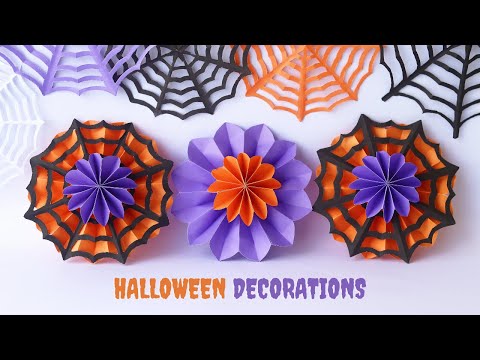 DIY Halloween Decoration Ideas | Halloween Paper Flower | Easy Halloween Paper Crafts