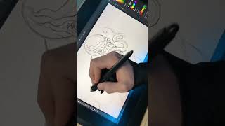 Drawing using Photoshop and Illustrator #shorts