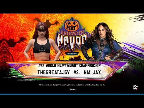 WWE 2K24 AWA Halloween Havoc: Nia Jax vs ThegreatAJGV