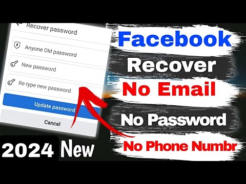 how to recover facebook account without email and number 2024//