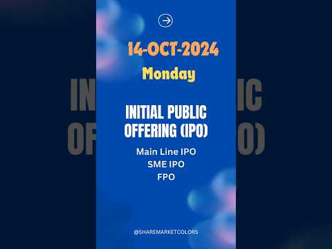 Current IPO: 14-Oct-2024 #ipo #initialpublicoffering #nse #bse #sme #smeipo #primarymarket #fbo