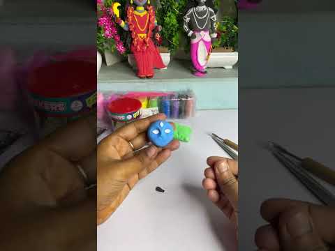 Kali Mata face making with clay