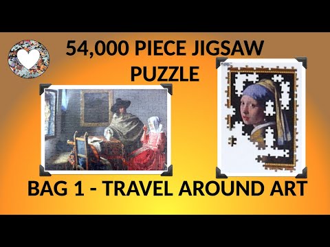 THE BEGINNING!! Bag 1 Section 19 of EPIC 54,000 Piece Jigsaw Puzzle: Travel Around Art from Grafika