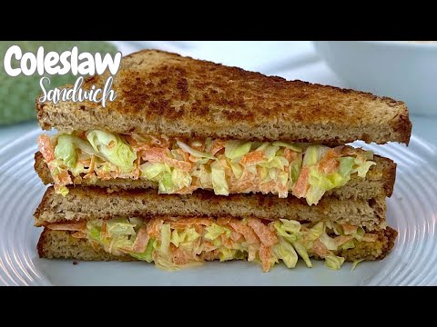 Making Sandwich with my favorite VEGETABLES | Creamy Coleslaw Sandwich