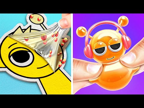 Cardboard VS Squishy SPRUNKI? 😲 *Cool Lego and Cardboard Crafts For You*