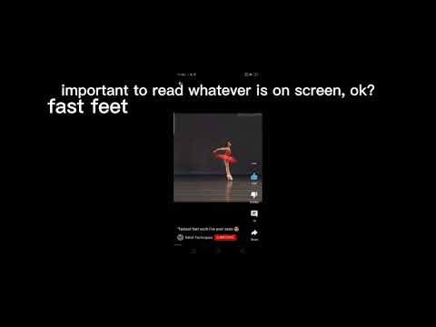 amazing ballet dancer (important to read whatever is on screen)