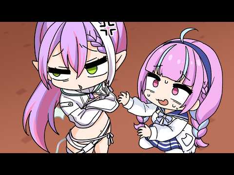 Aqua accidentally calls Towa-sama “Sui-chan”【Hololive AnimatedClip/Eng sub】【 Aqua/Towa】