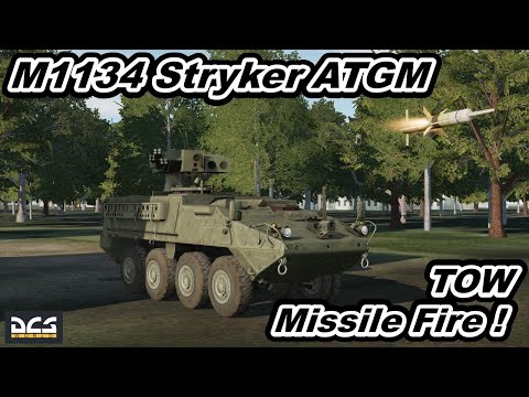 U.S.ARMY M1134 Stryker ATGM TOW Anti Tank Guided Missile Fire ! Russian T-72 MBT Destroy ! DCS World