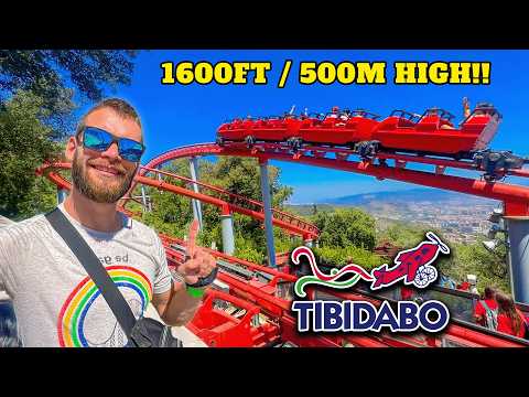 I Visited an Amusement Park on top of a MOUNTAIN! Tibidabo in Barcelona, Spain