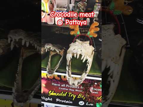 Crocodile meat @ Pattaya Chang Beach Party | Thailand