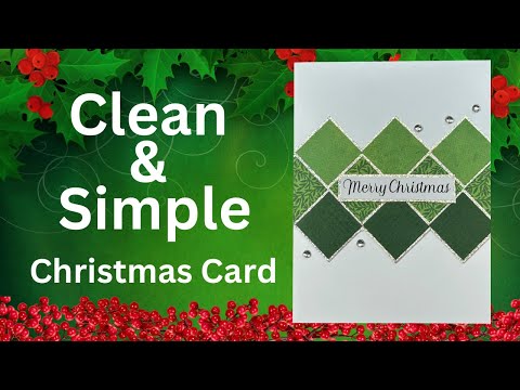 Clean & Simple Beautiful DIY Christmas Card! Great for beginners!  #cleanandsimplecards