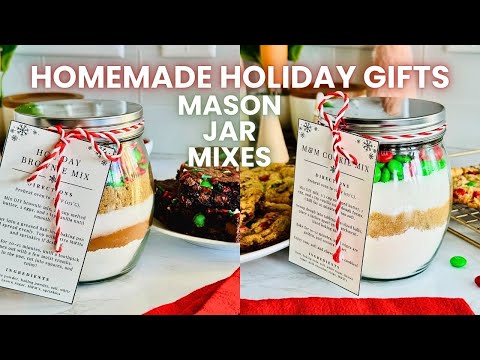 DIY Mason Jar Mixes: Easy Brownie & M&M Cookie Recipes | Perfect Homemade Holiday Gifts!