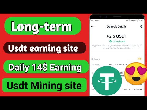 New USDT Earning Site 🤑 Usd Mining Site 2024 🔥 Without Investment 💰USDT Mining Website ✅ Free USDT