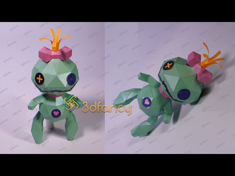 Free Scrump Doll Papercraft - Scrump Doll Low poly papercraft, 3D Scrump Doll Svg Cricut Projects