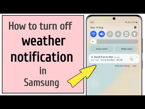 How to turn off weather notification in samsung galaxy phones