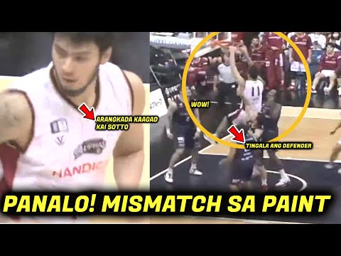 Panalo Two Handed Dunk kaagad KAI SOTTO Panis ang kalaban na Defender  Mismatch sa Loob ng Paint.