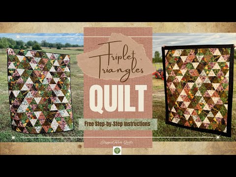 How to Make a Triangle Quilt, Easy Cutting, Sewing Tips, Any Size Triangle, Quick Project #quilting