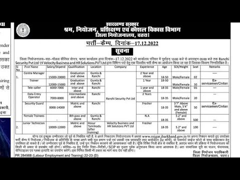 Jharkhand Govt Direct Recruitment सीधी भर्ती मैट्रिक पास, इंटर पास