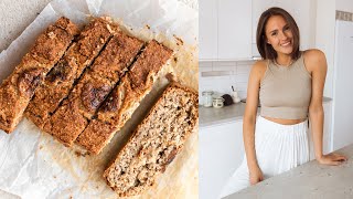 Healthy Vegan Banana Bread // 4 main ingredients (gluten-free & oil-free)