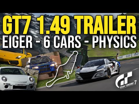 GT7 1.49 July Update Trailer Breakdown | 6 New Cars | Eiger Nordwand Circuit | Physics, Tyres, Sophy