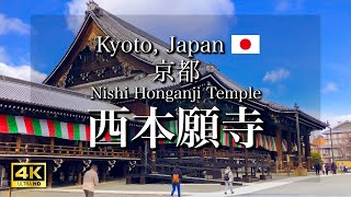 京都 世界遺産「西本願寺」を歩く｜壮大で美しい寺院を観光｜Kyoto Nishi Honganji Temple [4K]