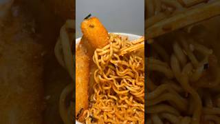 buldak ramen with fried shrimp #asmr #koreanfood