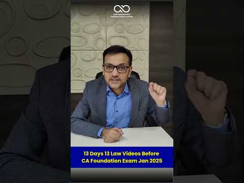 Video - 3 | 13 Days 13 Videos | CA Foundation | Amit Bachhawat Training Forum