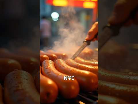 Street Food Adventures🇺🇸🌭: NYC's Best Bites! #usa Subscribe for daily journey 🧳#travel