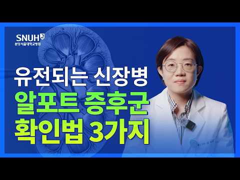 만성신부전으로 이어질 수 있는 유전되는 신장병 알포트 증후군 [숫자로 보는 건강]