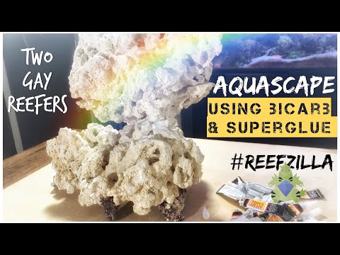 Aquascaping Using Baking Soda and Super Glue