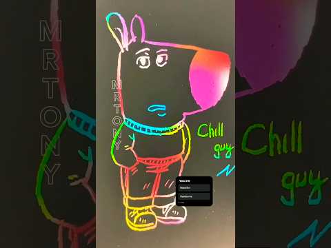 Chill Guy with Christmas #shortsdrawing #chillguy #christmas #rainbowscratch #myyearonyoutube2024