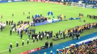 Entrega das medalhas de vice-campeão a Seleção Peruana.