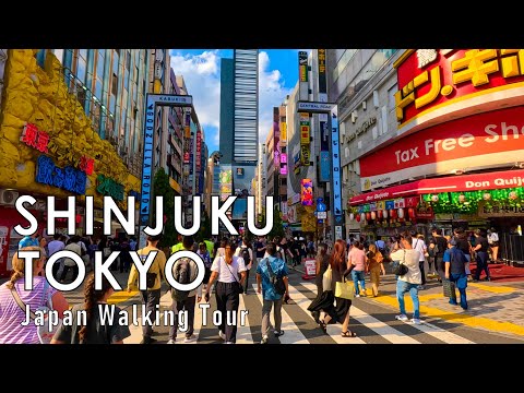 Japan walking tour in Tokyo Shinjuku 4K 60fps