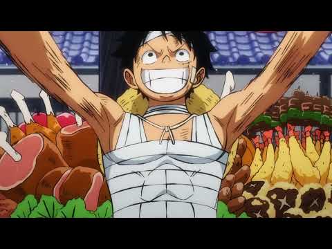 One Piece EP.1079 : Luffy and Zoro eating after defeating Kaido